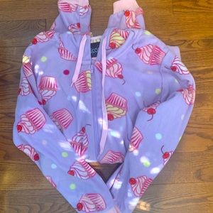 Fleece cupcake onesie